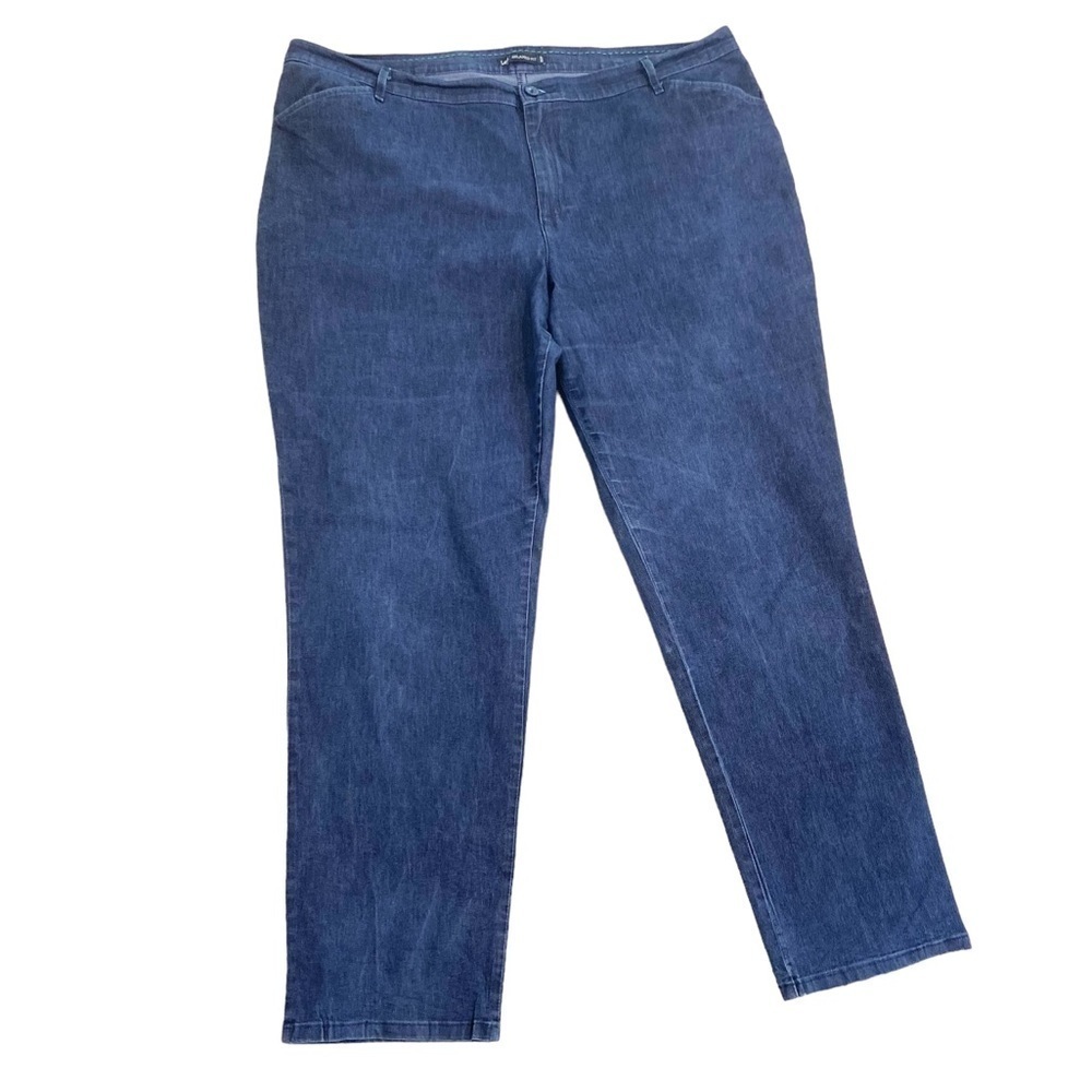 Lee relaxed fit 1889 Stretch denim jeans mid tone high rise straight leg sz 20w